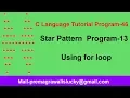 Star Pattern In C programming Program-46 star pattern program-13