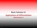 Basic Calculus Optimisation 2