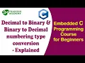 Binary to Decimal Decimal to Binary numbering system type conversion
