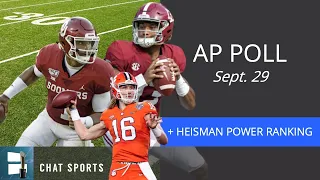 AP Poll College Football Top 25 Rankings For Week 6 Heisman Power Rankings Rutgers Coach Fired