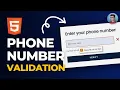 HTML Tips and Tricks Part 3 Add Phone Number Validation in HTML