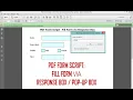 PDF Form Script - Fill Form via Response Box Pop up Box