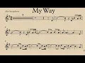 Download Lagu My Way Alto Saxophone Play Along Sheet Music Partitura