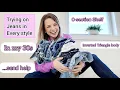 Let s try on all the jeans from American Eagle Inverted Triangle C-section mama weight loss