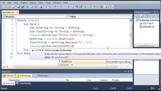 Visual Basic Tutorial 22 Replacing SubStrings