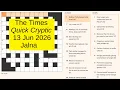 The Times Quick Cryptic 3327