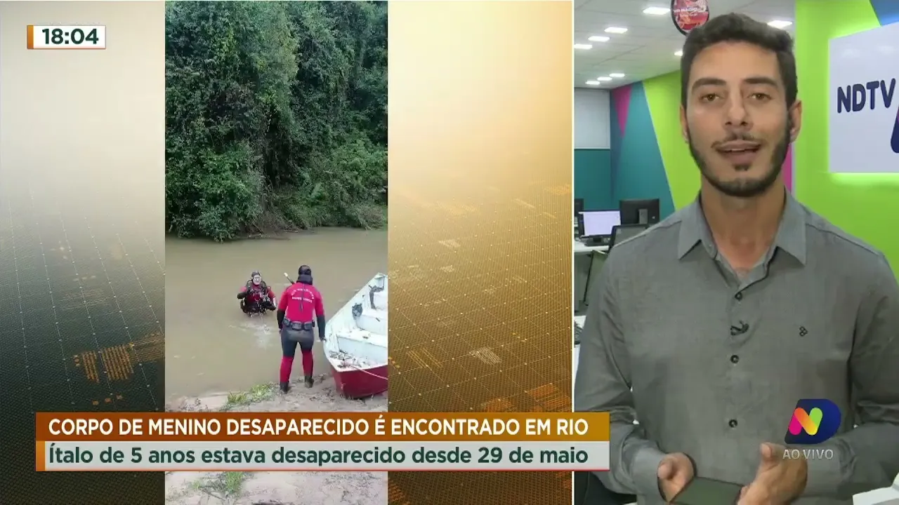 Corpo de menino desaparecido desde 29 de maio é encontrado em rio