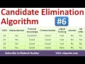 Apply Candidate Elimination Algorithm Solved example in Machine Learning by Vidya Mahesh Huddar