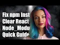 How to Fix npm Install Clearing React Native from Node - Modules