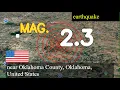 eart uake near Oklahoma County Oklahoma United States live updates today 2 3 magnitude eart