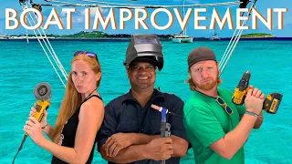 ARMED and DANGEROUS! | Building our own dinghy davits [Ep14 RED SEAS]