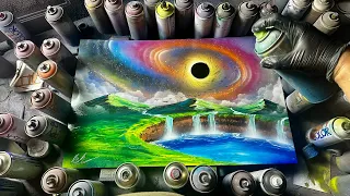 The Birth of a New World - ASMR-  SPRAY PAINTING ART By Skech