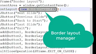 25 Border Layout Manager of GUI CS506