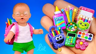 20 DIY Miniature School Supplies for Barbie and My Mini Baby Dolls