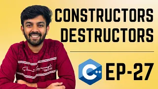 Constructors Destructors C for Beginners Ep-27 code io - Tamil