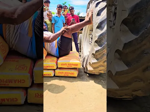 हार्ड वर्क ट्रेनिंग 551 ट्रैक्टर उठाए पैर से बाहुबली धर्मेन्द्र राजभर 😱 #india #trending #sorts