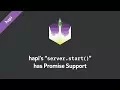 hapi server start returns a Promise