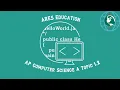 AP Computer Science A Topic 1 2