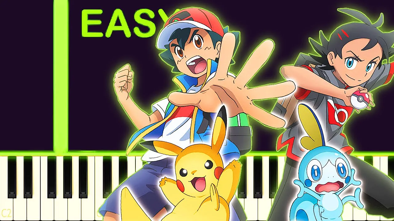 POKÉMON MASTER JOURNEYS THEME - EASY Piano Tutorial