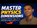 JAMB 2026 PHYSICS Dimension Analysis Made Easy Physics for JAMB and WAEC