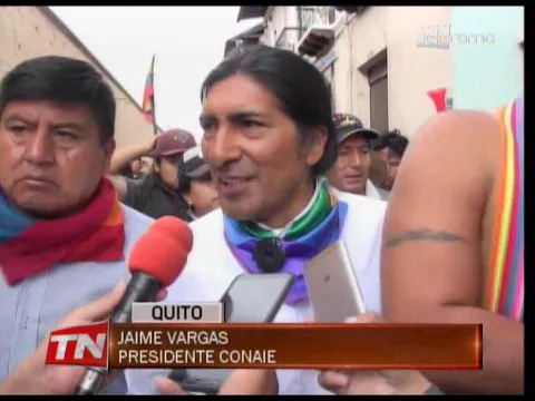 Indígenas marcharon por calles del centro de Quito de forma pacífica