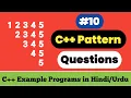 C Pattern Questions - 10 Inverted Mirrored Right Triangle Pattern C Example Programs