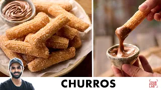 Eggless Churros Recipe | Perfect \u0026 Easy Churros | चुरोस बनाने का आसान तरीका | Chef Sanjyot Keer