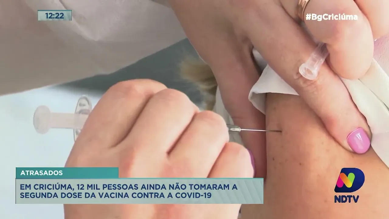 Em Criciúma, 12 mil pessoas ainda não tomaram a segunda dose da vacina contra a Covid-19
