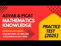 Grammar Hero s Mathematics Knowledge Practice Test for the ASVAB PiCAT AFOQT OAR