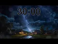 30 Minute Timer | Peaceful Village Night 🌟