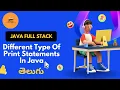 SV7 - Java Print Statements Explained print vs println vs printf Sri Vihaan Software Institute