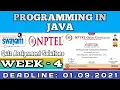NPTEL Programming in Java Week 4 Assignment 4 Nptel NPTEL JAVA Solution July 2021