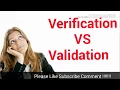 Verification and Validation - Verification vs Validation in Software Testing