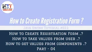How to Create Registration Form Part-4 Java Swing Tutorial