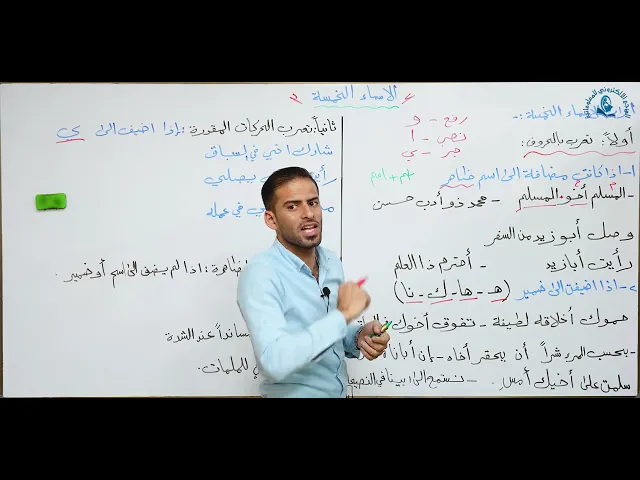 ⁣مادة اللغة العربية للصف الثاني متوسط : الاسماء الخمسة
