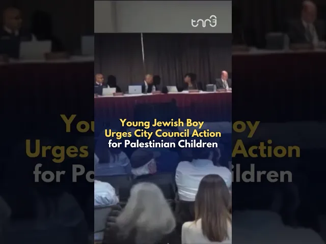 A young Jewish boy urges the city council in Pasadena, California to take action for Palestine #news