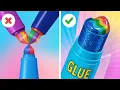 🎨 GENIUS ART \u0026 DRAWING HACKS FOR STUDENTS 🖌️ Level Up Your Skills 💓by 123GO!