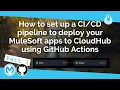 Part 1 How to set up a pipeline to deploy your MuleSoft apps to CloudHub using GitHub Actions