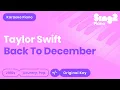 Download Lagu Taylor Swift - Back To December (Karaoke Piano)
