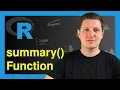 summary Function in R 3 Examples Descriptive Statistics of Vector Data Frame Regression Model