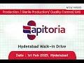 Apitoria Pharma Limited (Aurobindo Pharma Subsidiary) Walk-In Drive – 1st Feb 2025, Hyderabad