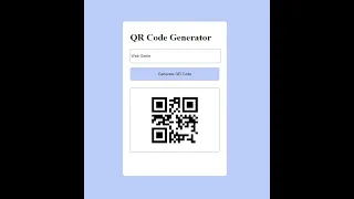 QR Code Generator in HTML CSS JavaScript QR Code Generator in JavaScript using API QR Code api