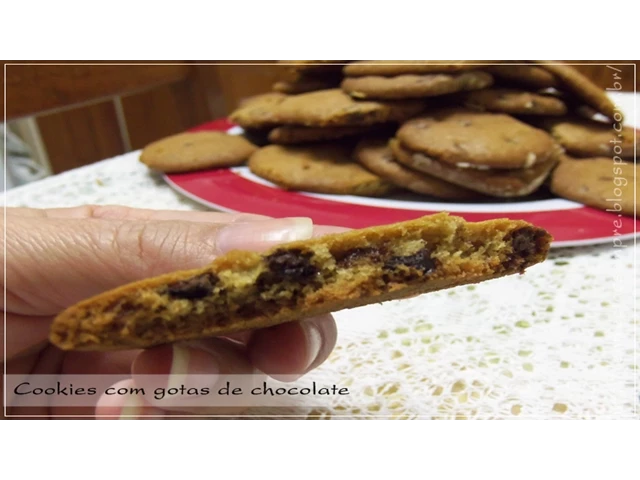 RECEITA COOKIES COM GOTAS DE CHOCOLATE #COOKIES