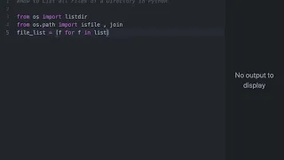 How to List all Files of a Directory in Python