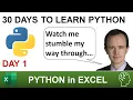 30 Days to learn Python in Excel Day 1