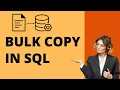 How to import Data into a SQL Server by using bulk Copy SQL Query SQL Bulk Copy