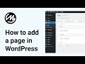 How to add a page in WordPress