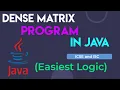 Dense Matrix program in Java ICSE and ISC