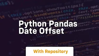 python pandas date offset