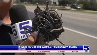 Metal debris along Shary Road in McAllen sparks safety concerns for drivers